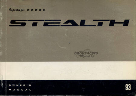 view cover of 1993 Stealth Owner's Manual by Dodge