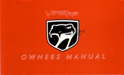 view cover of 1993 Viper owners manual by Dodge
