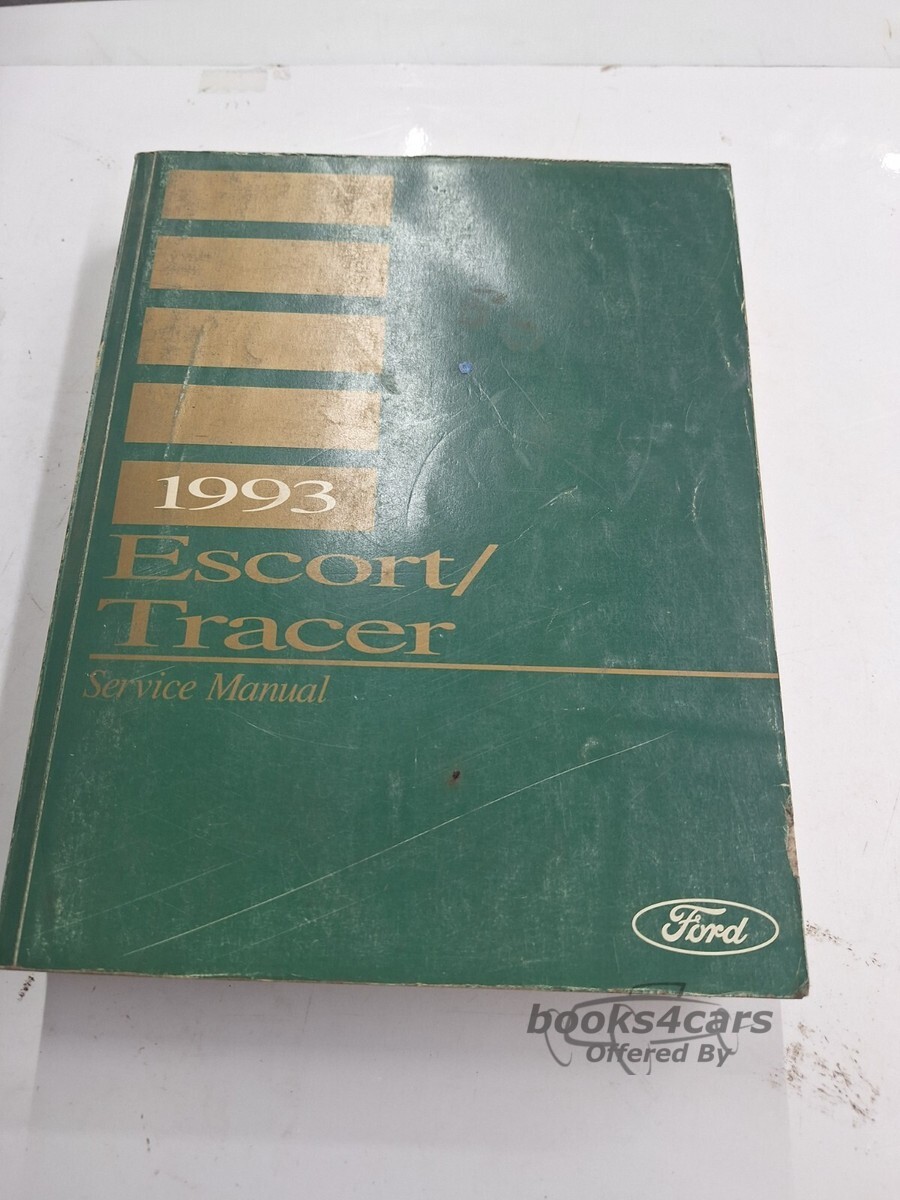 view cover of 1993 Escort Tracer Shop Service Repair Manual by Ford & Mercury