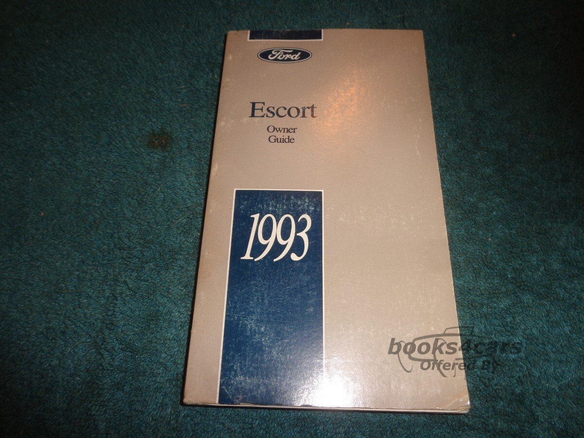 view cover of 1993 Escort Owner's Manual by Ford