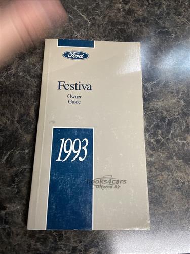 view cover of 1993 Festiva Owners Manual by Ford