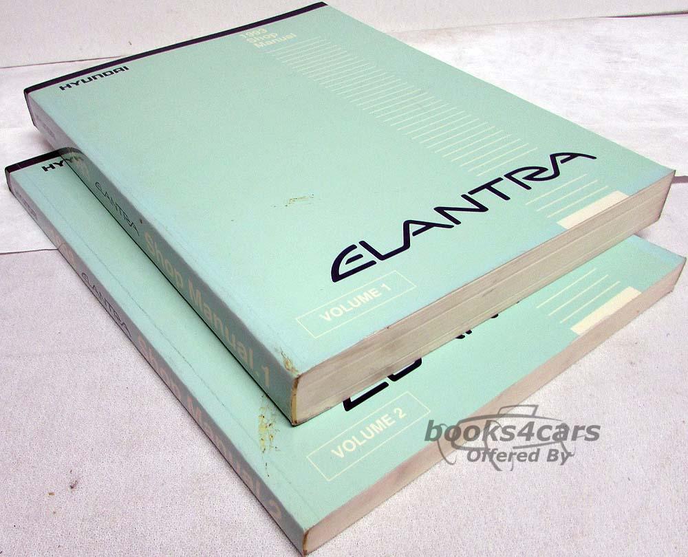 view cover of 1993 Elantra Service Manual 2-volume set by Hyundai