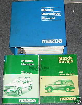 view cover of 1993 Navajo Workshop Manual by Mazda