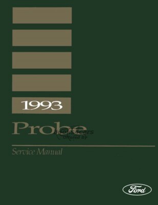 view cover of 1993 Probe Shop Service Repair Manual by Ford
