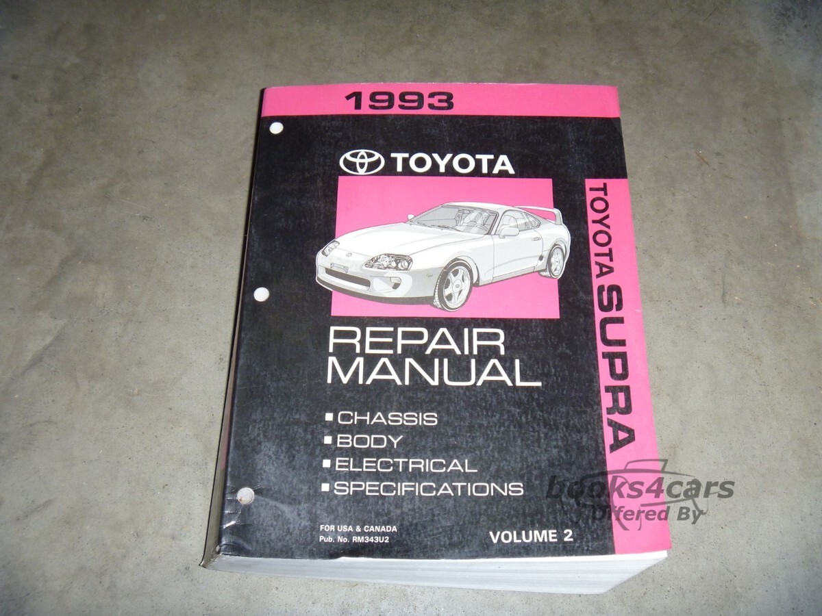 view cover of 1993 Supra Chassis Body & Electrical Shop Service Repair Manual by Toyota