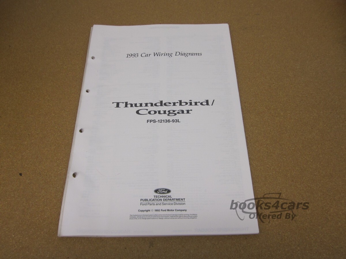 view cover of 1993 Thunderbird Cougar 11