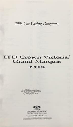 view cover of 1993 LTD Crown Victoria Grand Mariquis 11