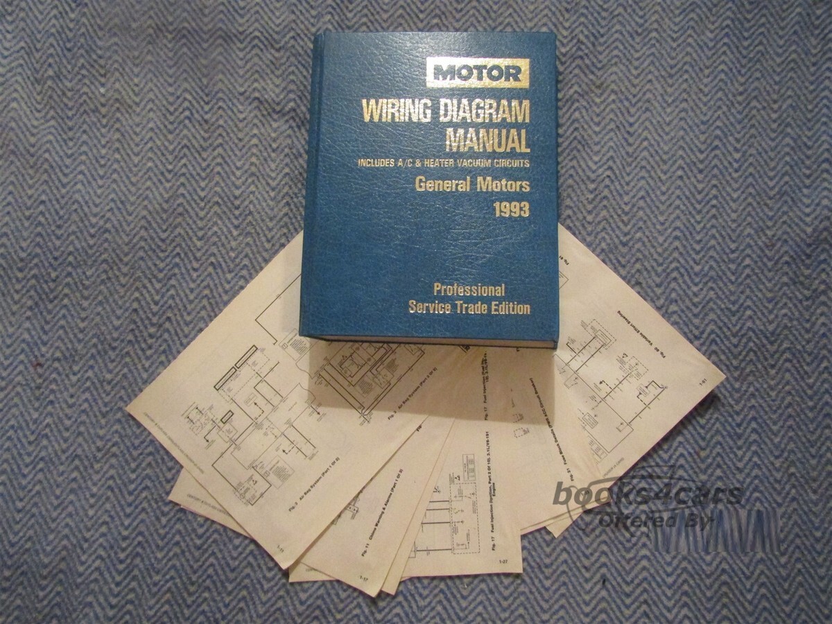 view cover of 1993 Wiring Diagram Manual includes A/C & Heater Vacuum Circuits by Motor