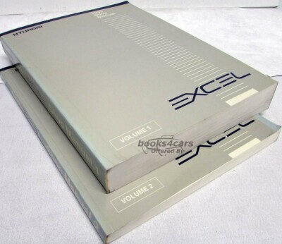 view cover of 1993 Excel Service Manual2 vol set by Hyundai covering Engine & Electrical