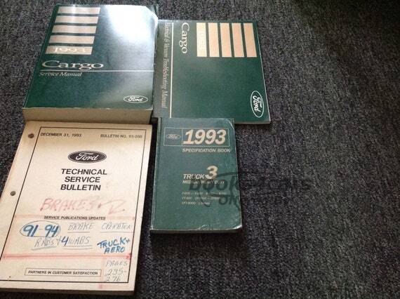 view cover of 1993 Cargo Truck Shop Service Repair Manual by Ford