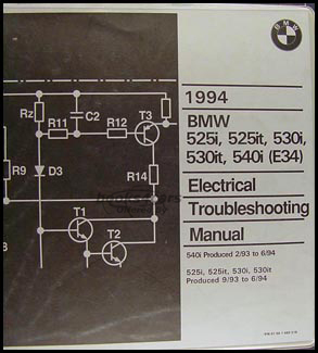 view cover of 1994 5 Series E34 Electrical Troubleshooting Manual by BMW for 525i/iT 535i M5 2/93 to 6/94