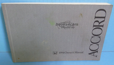 view cover of 1994 Wagon Accord Owner's Manual by Honda