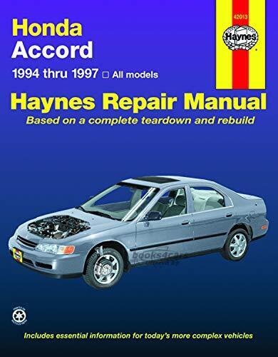 view cover of 1994-1997 Accord shop service repair manual for Honda by Haynes