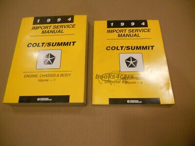 view cover of 1994 Colt Summit Sedan Shop Service Repair Manual by Eagle Dodge Plymouth Chrysler & Mitsubishi
