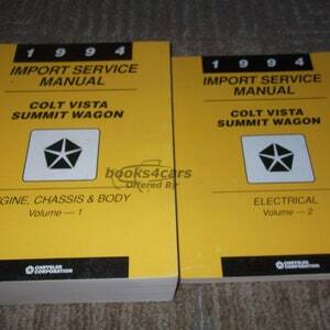 view cover of 1994 Colt Vista Summit Wagon by Eagle Dodge Plymouth shop Service repair Manual 2 Vol. Set