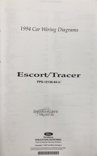view cover of 1994 Escort/Tracer Wiring Diagram