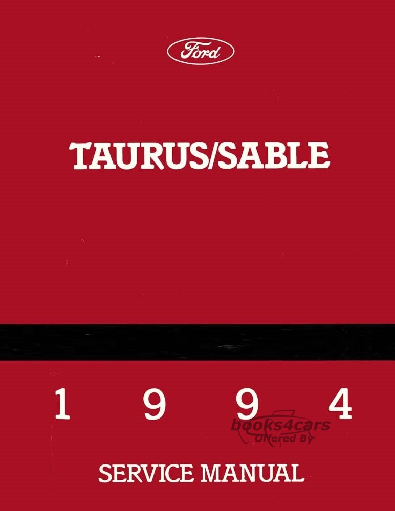 view cover of 1994 Taurus Sable Shop Service Repair Manual by Ford & Mercury
