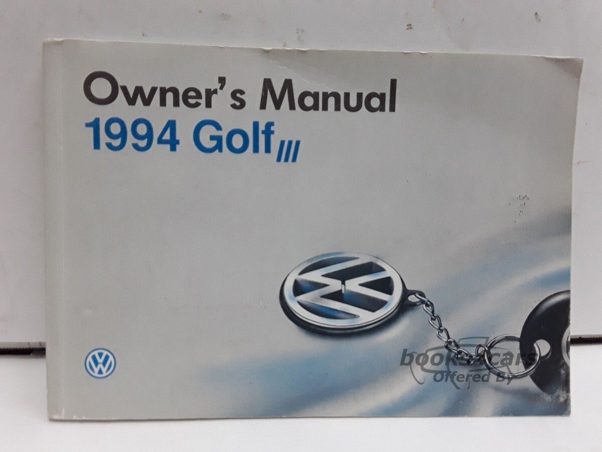 view cover of 1994 VW Golf owners manual by Volkswagen