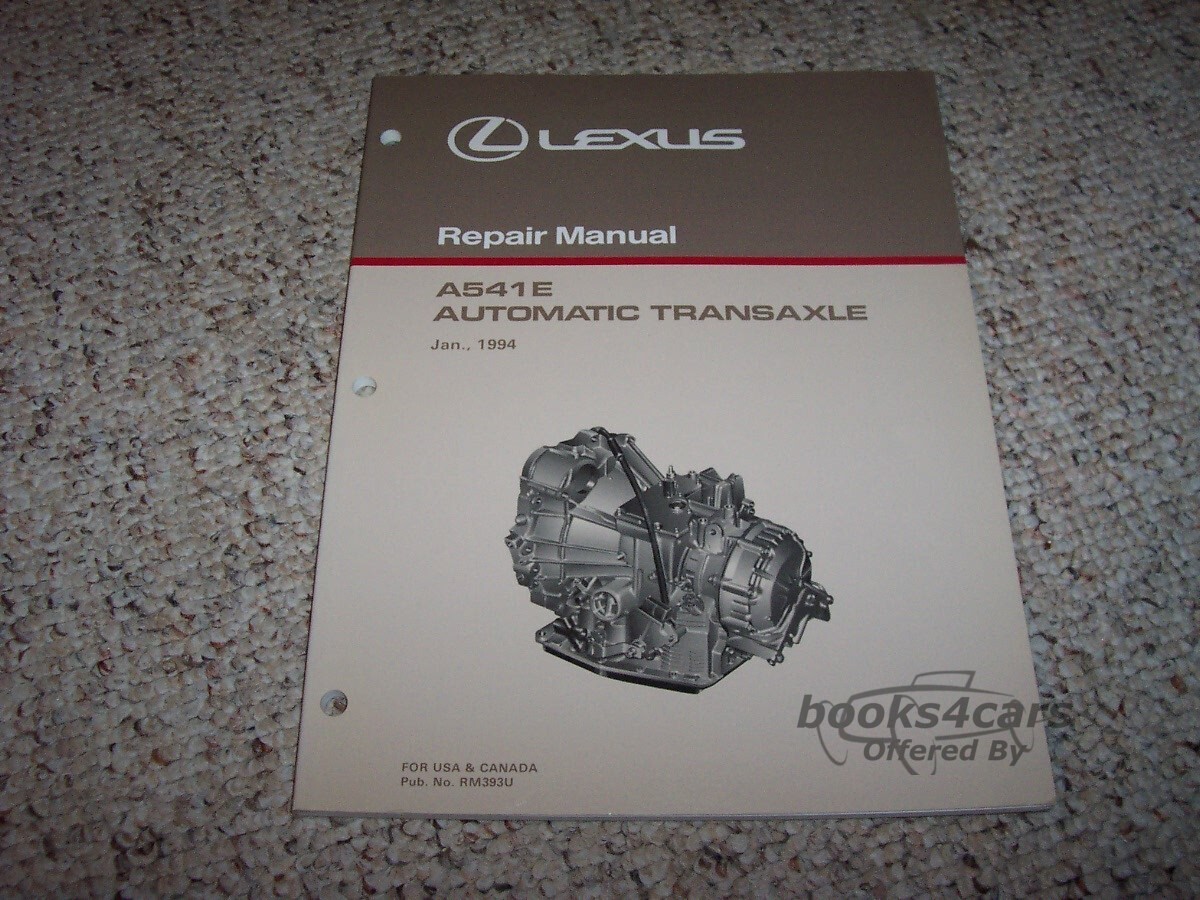 view cover of 1994 A541E ES300 Automatic Transaxle shop service Repair Manual by Lexus