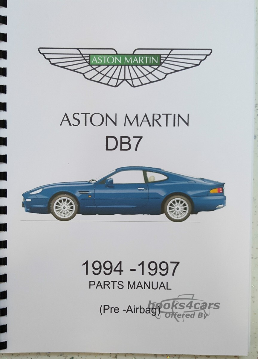 view cover of 1994-1997 DB7 parts manual by Aston Martin for DB 7