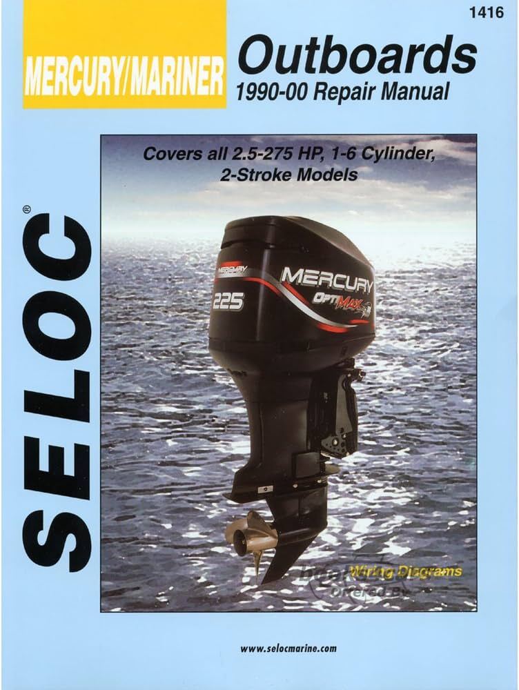 view cover of 1990-2000 Mercury Mariner Outboards All Engines Covers all 2-250 Hp 1 to 4 cylinder V6 2 stroke models includes fuel injection andjet drives Maintenance and Repair Manuals