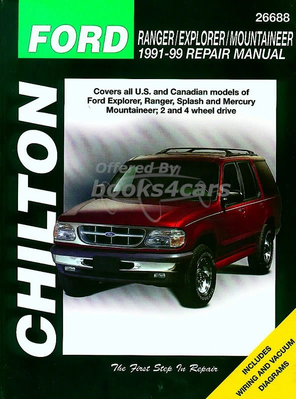 view cover of 1991-1999 Explorer Ranger & Mountaineer Large Format Repair Manual for Ford truck by Chilton also covers Mazda Trucks
