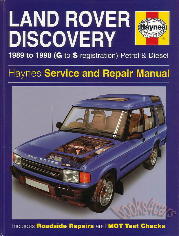 view cover of 1989-1998 Land Rover Discovery Shop Service Repari Manual by Haynes covers gas petrol engines 3.5 & 3.9 Turbo Diesel 2.5