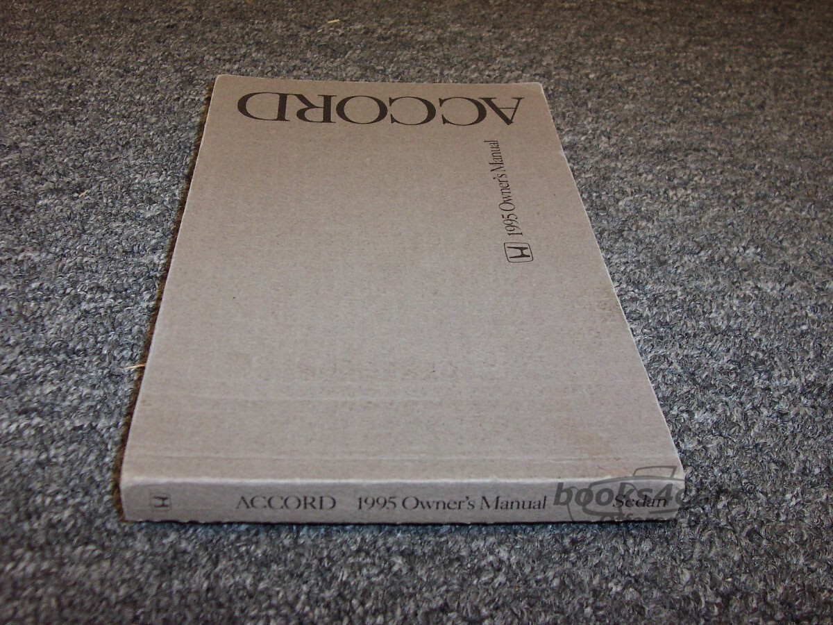 view cover of 1995 4 Door Accord Owner's Manual by Honda