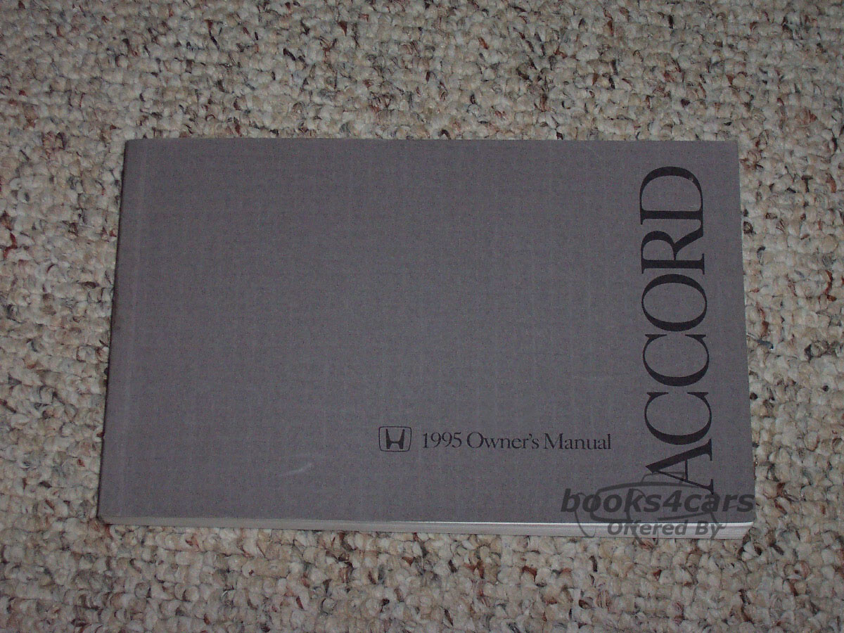 view cover of 1995 2 Door Accord Owner's Manual by Honda