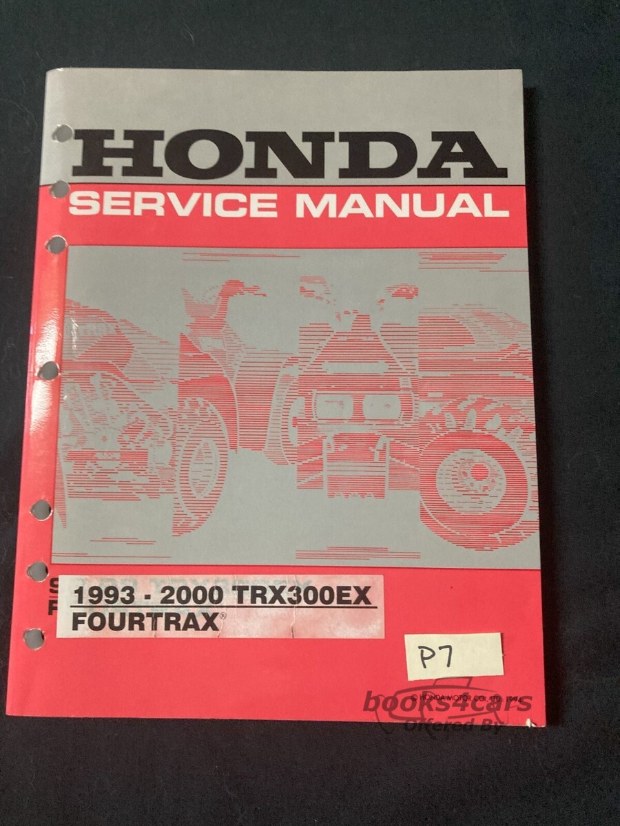 view cover of 1993-2000 TRX300EX Fourtrax Shop Service Repair Manual by Honda