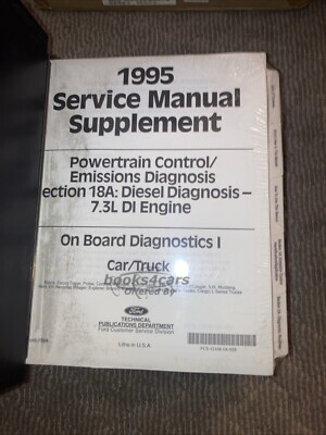 view cover of 1995 Ford Truck Shop Service Manual Supplement Powertrain control emissions diagnosis 7.3L DI engine on board diagnostics
