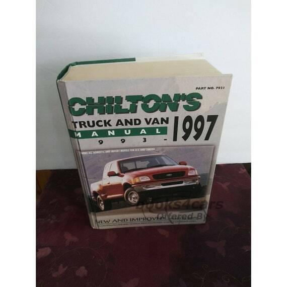 view cover of 1993-1997 Truck Van Manual by Chiltons