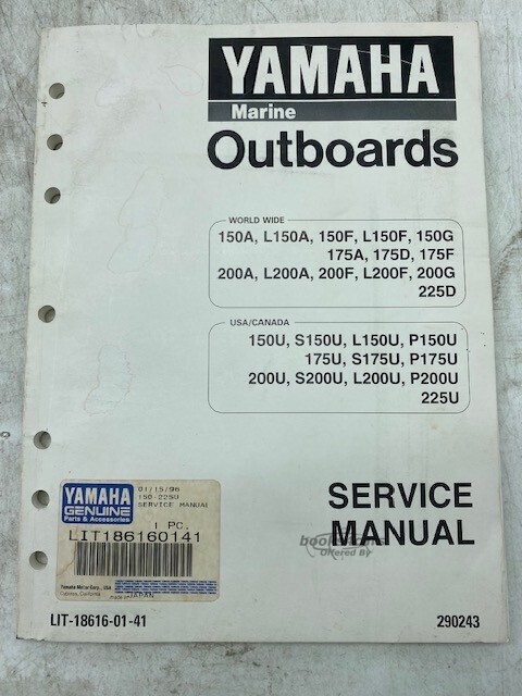 view cover of Yamaha Marine Outboards Shop Manual for 150U S150U L150U P150U 175U S175U P175U 200U S200U L200U P200U 225U 150A L150A L150F 150G 175A 175D 175F 200A L200A 200F L200F 200G 225D by YAMAHA