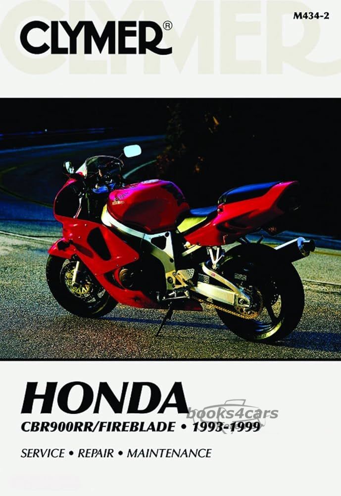 view cover of 1993-1999 Honda CBR900R Fireblade Shop Service Repair manual 500 pages by Clymer
