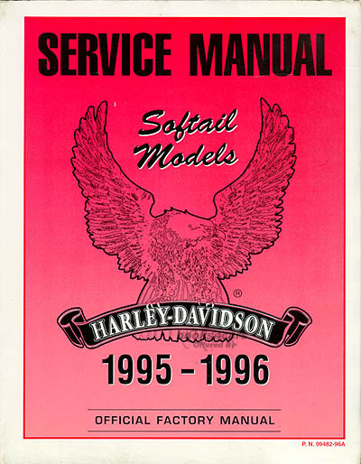 view cover of 1995-1996 Softail Shop Service Repair Manual by Harley Davidson in Spanish language