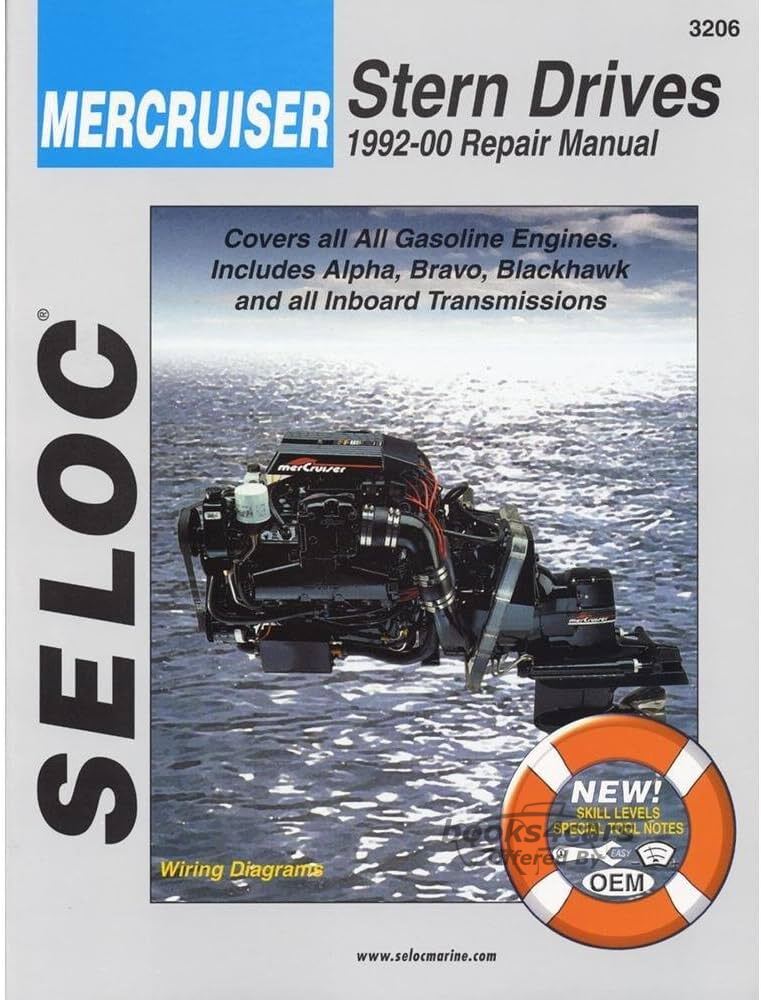 view cover of 1992-2001 Mercruiser Stern Drive shop service repair manual Covers all Alpha Bravo I II and III engines and drive units includes carbureted and fuel injected engines by Seloc Marine