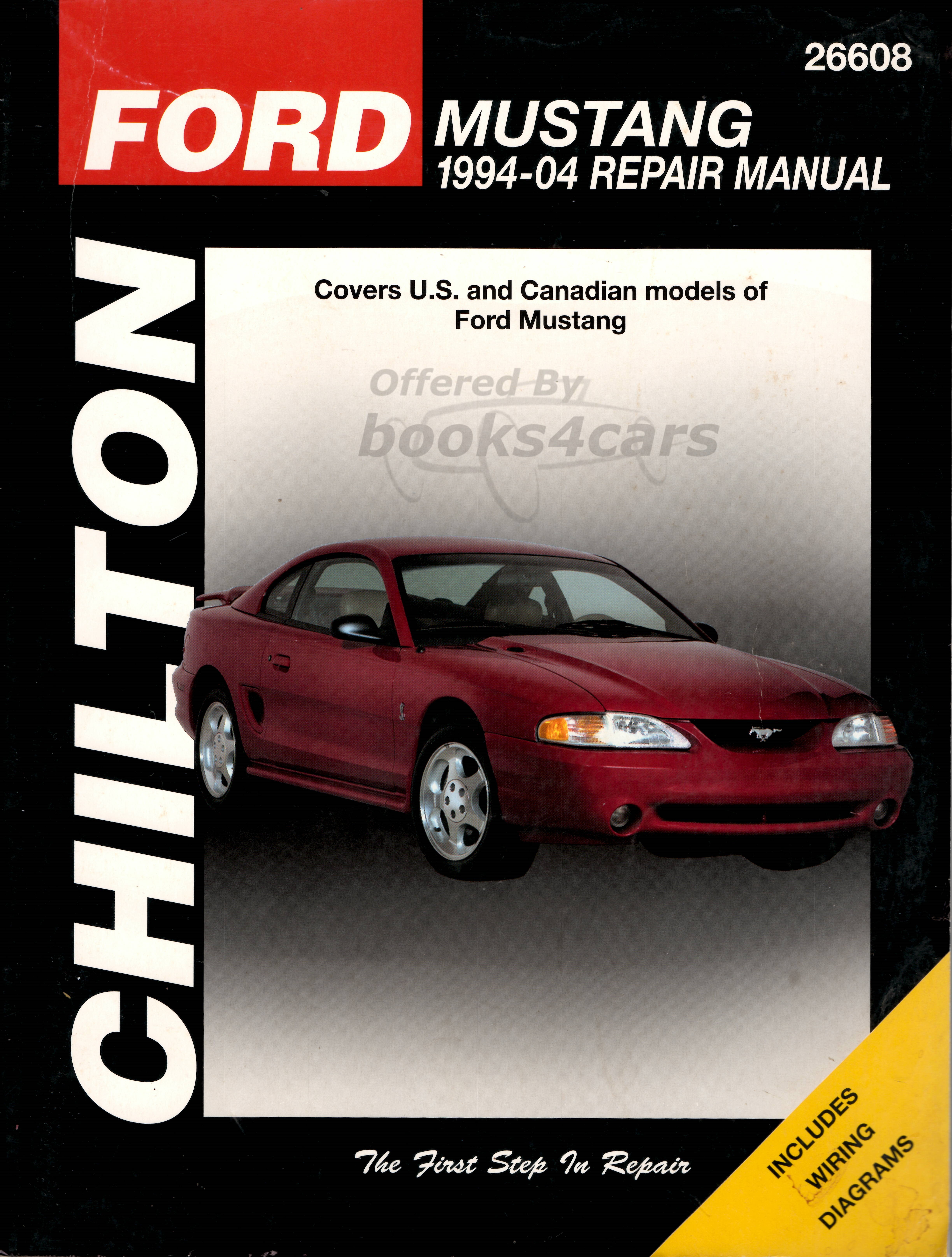 view cover of 1994-2004 Ford Mustang Large Format shop service repair Manual Includes SVT Cobra 3.8 V6 5.0 V8 4.6 V8 does not include Supercharger or 2003-2004 Cobra or IRS information by Chilton