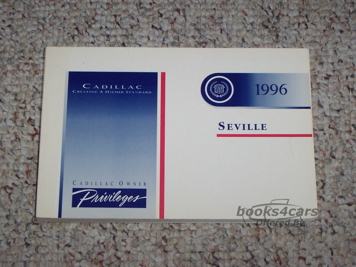 view cover of 1996 Seville Owners Manual by Cadillac