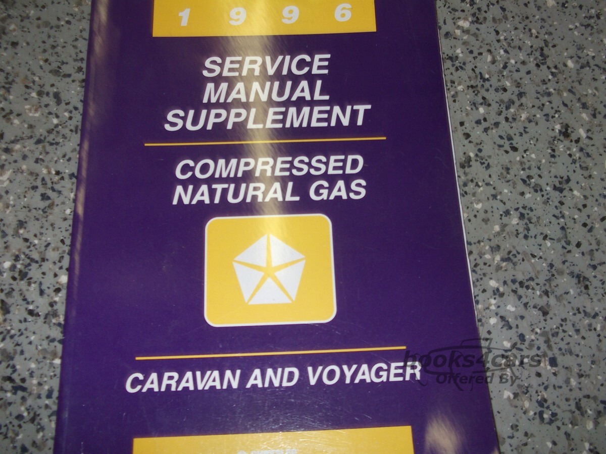view cover of 1996 Compressed Natural Gas Service Manual Supplement for Caravan & Voyager by Chrysler