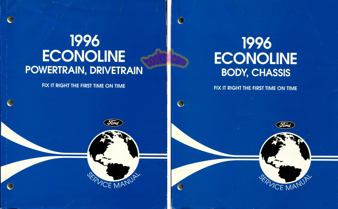 view cover of 1996 Econoline Van 2-volume Shop Service Repair Manual Set by Ford Truck