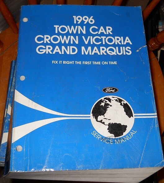 view cover of 1996 Crown Victoria Town Car Grand Marquis Service & Repair Shop Manual by Ford Lincoln & Mercury Towncar