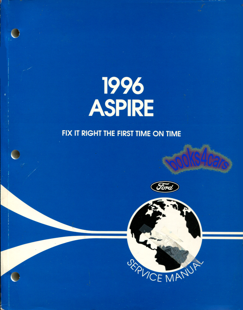 view cover of 1996 Aspire Shop Service Repair Manual by Ford