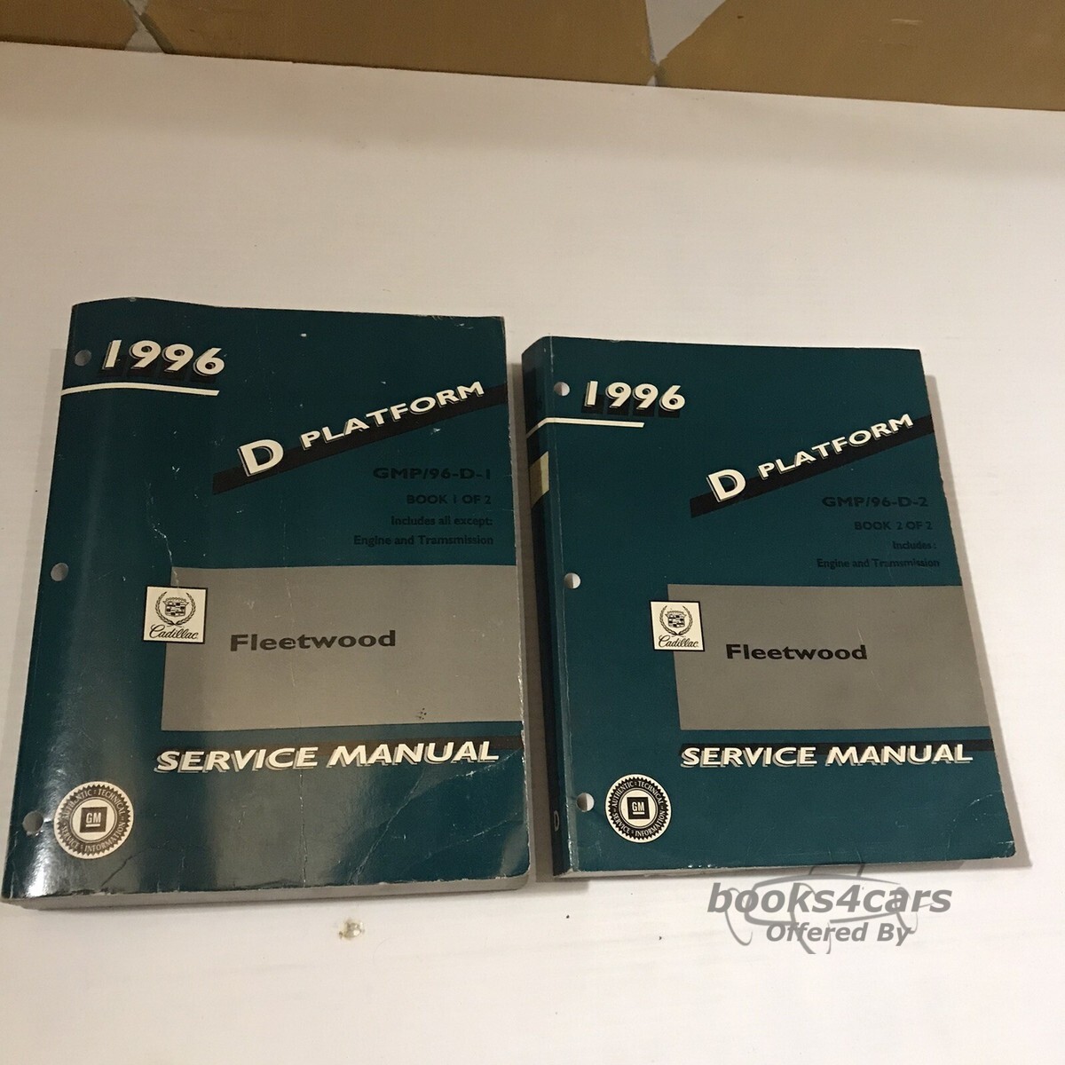view cover of 1996 Fleetwood Vol#1 Shop Service Repair Manual by Cadillac for Fleetwood Brougham incl all except engine & transmission GMP/96-D-1