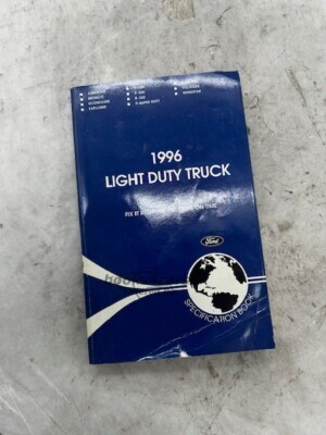 view cover of 1996 Light Duty Truck Specifications Book by Ford