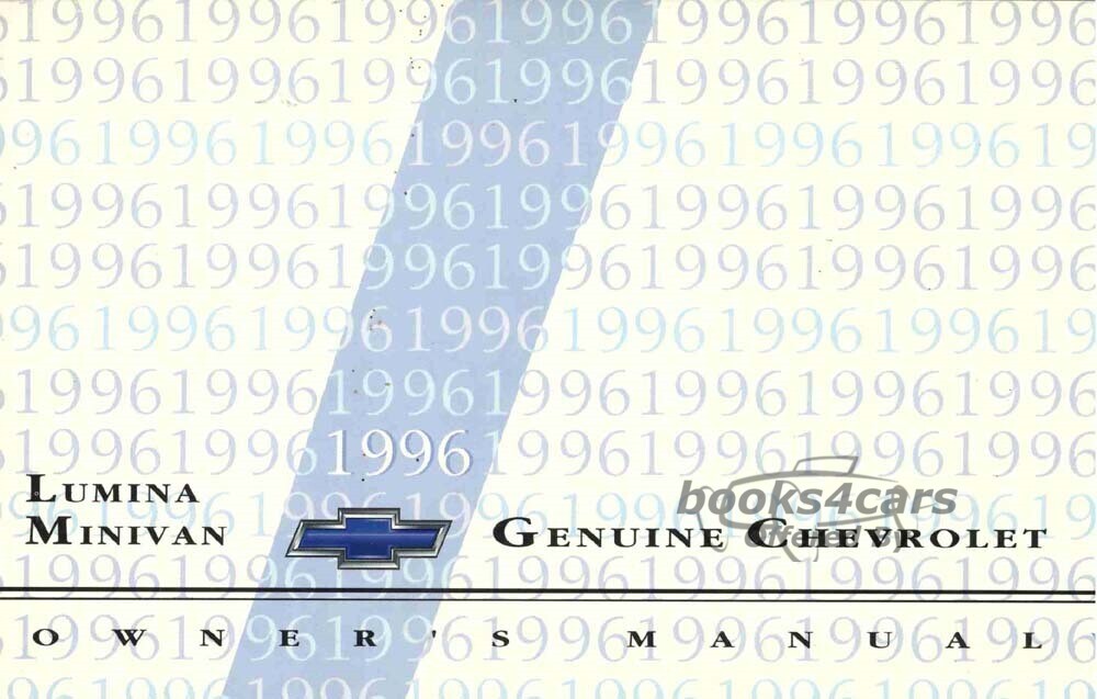 view cover of 1996 Lumina Minivan Owners Manual by Chevrolet
