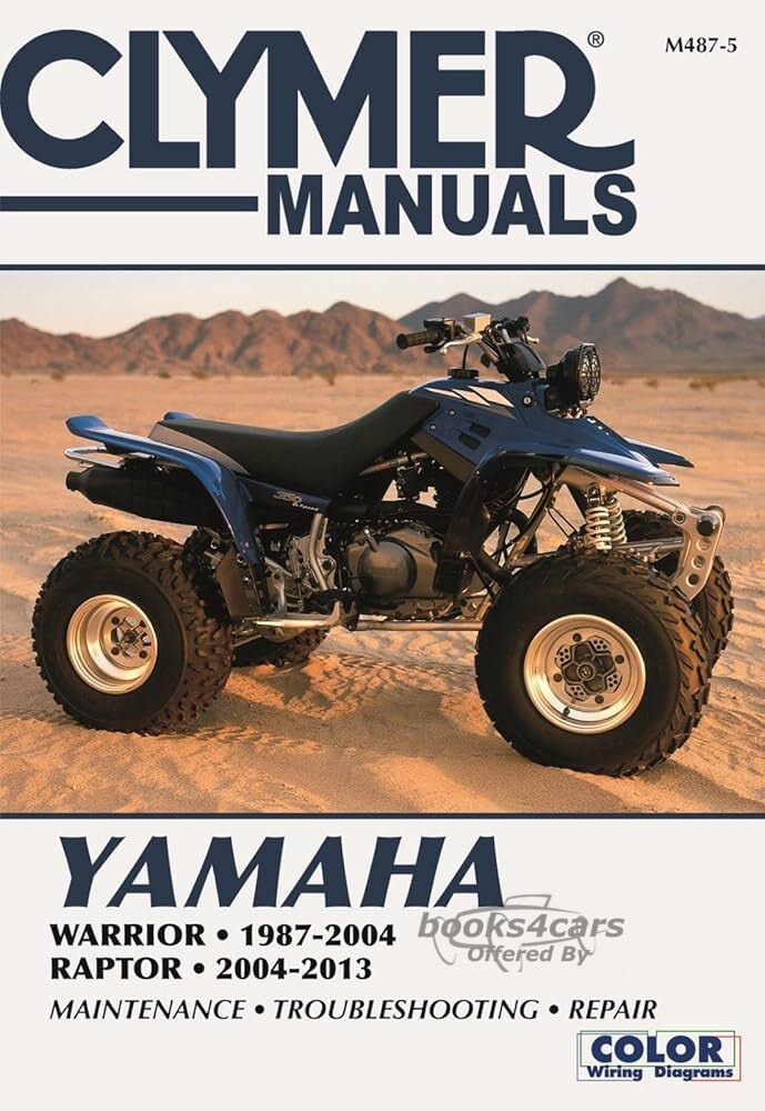 view cover of YFM350X Warrior ATV shop service repair manual for Yamaha covers 1987 to 2004 by Clymer