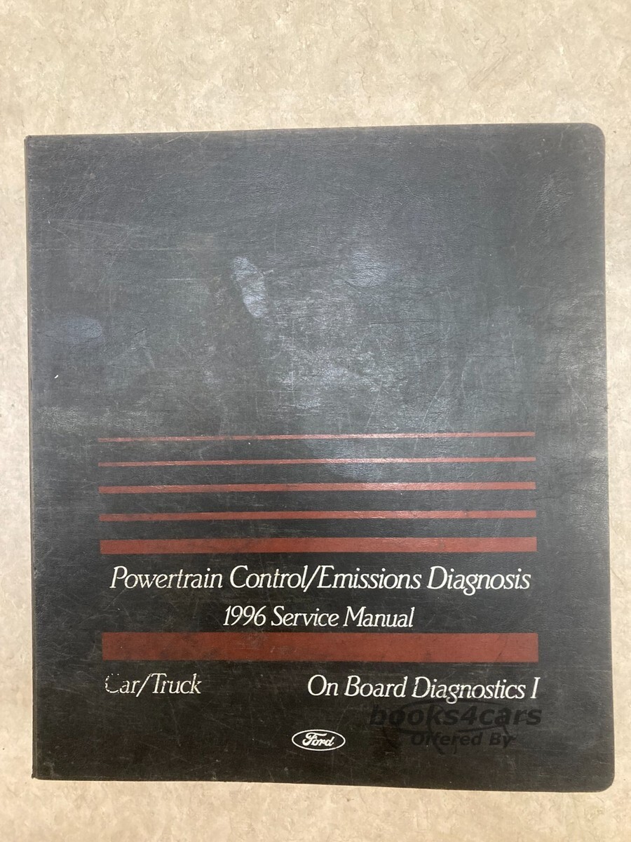 view cover of 1996 Emission Diagnosis & Powertrain Controls Shop Service Repair Diagnosis Manual for Trucks by Ford for OBD 1 covers 5.8l 7.0l 7.3 diesel 7.5l models E F B L