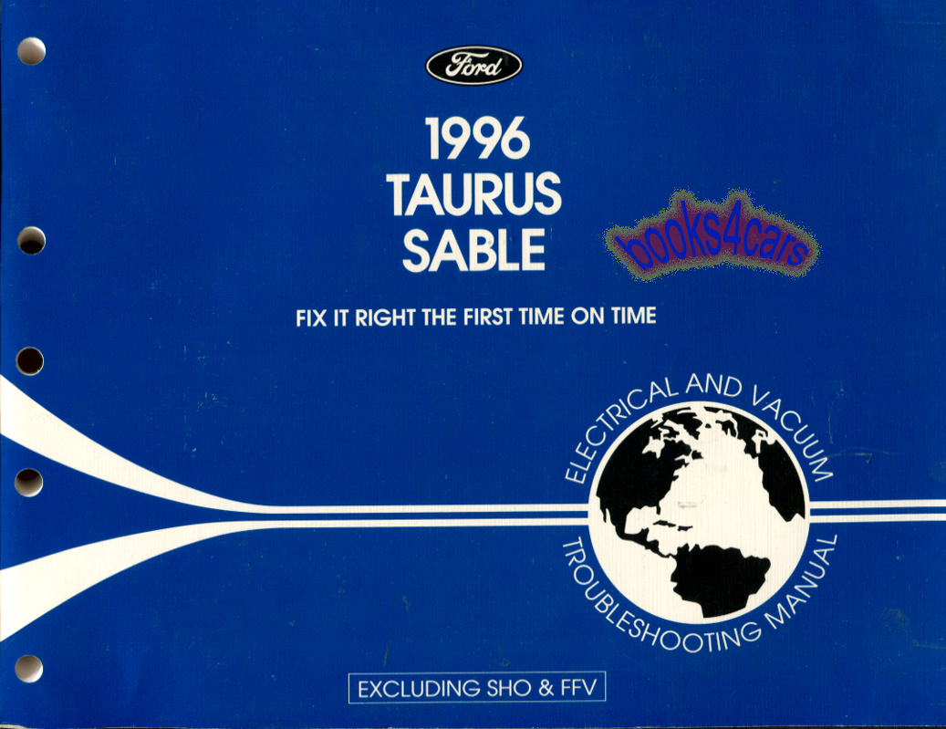 view cover of 1996 Taurus & Sable Electrical & Vacuum Troubleshooting Manual by Ford & Mercury