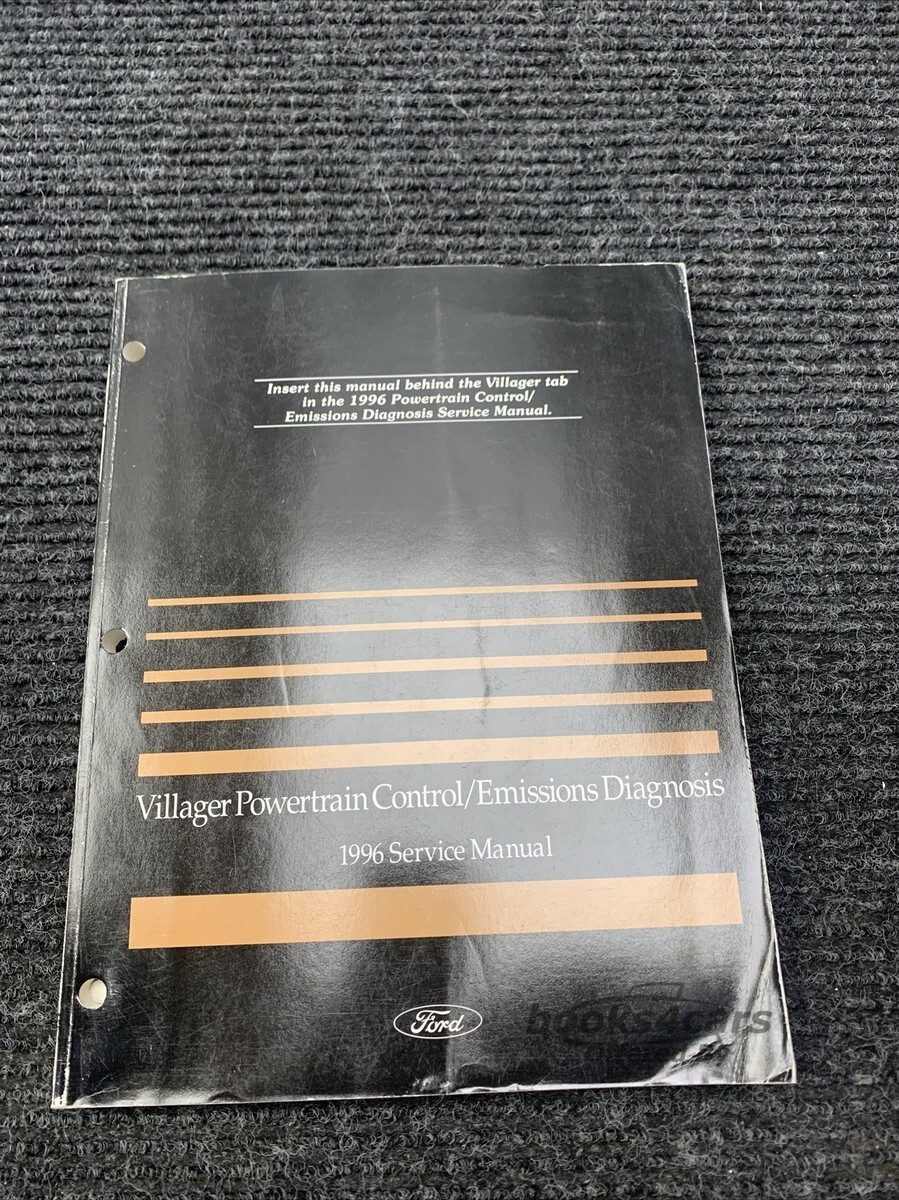 view cover of 1996 Villager Powertrain Control / Emissions Diagnosis Service manual by Ford