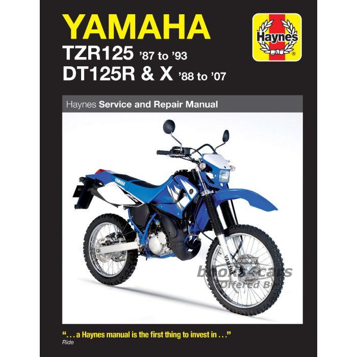 view cover of 1987-2007 Yamaha TZR125 DT125R DT125X Shop Service Repair Manual by Haynes - covers the 87-93 TZR125 - 88-07 DT125R - 05-07 DT125X